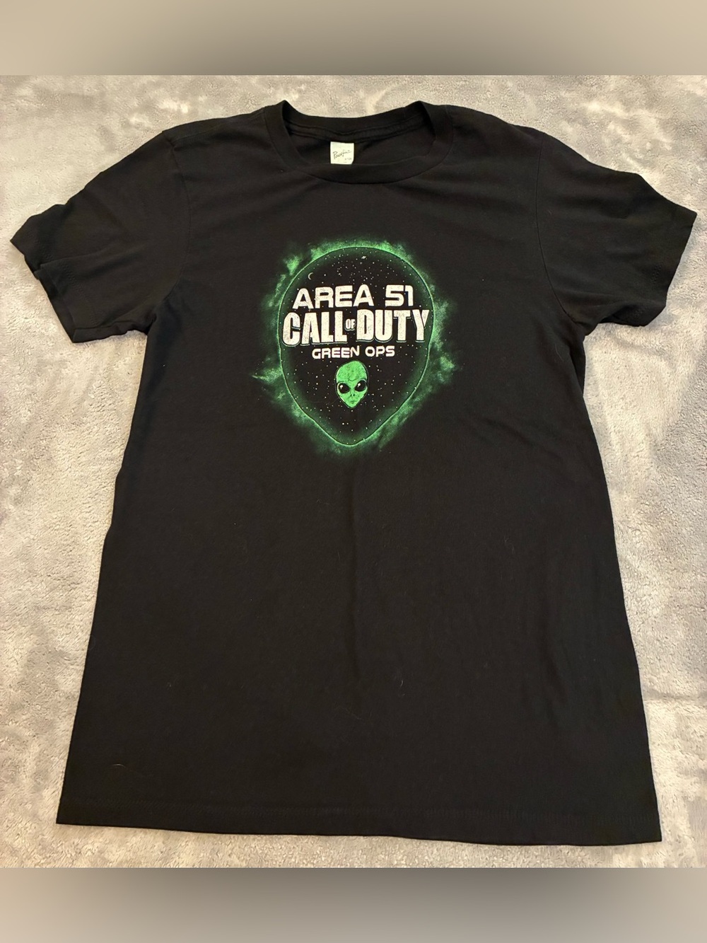 Unisex Call of Duty Area 51 Green Ops Graphic Tee - Black/Green Size Small